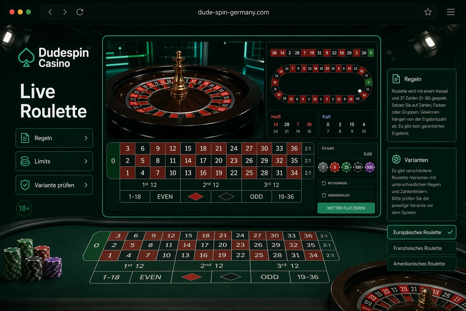 Live Roulette: Spielablauf, Varianten und wichtige Details