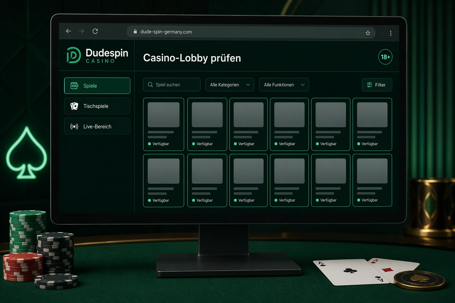 Spiele und Casino-Angebot prüfen